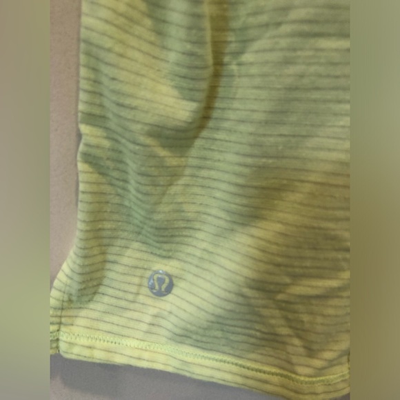 Yellow striped sheer lululemon tee - Picture 5 of 7